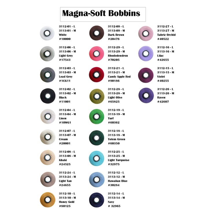 Magna-Soft 50wt Prewound Bobbins Style L